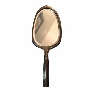 Antique HAND HELD MIRROR Vintage Victorian 14"